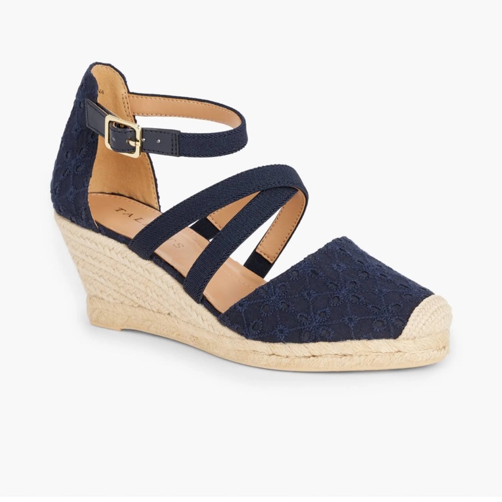 Lyndsay blue espadrille wedges - Picture 2 of 8